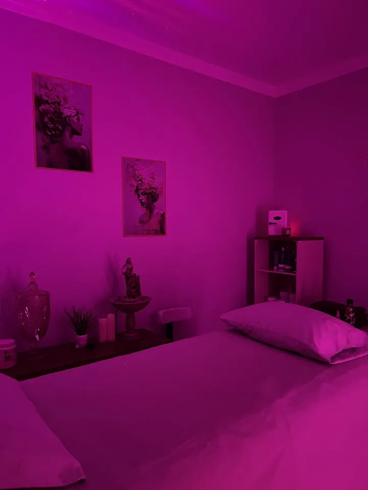Sala reservada do Afrodite Beauty Spa preparada para os atendimentos